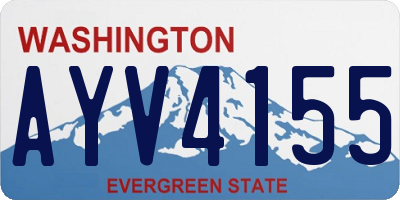 WA license plate AYV4155
