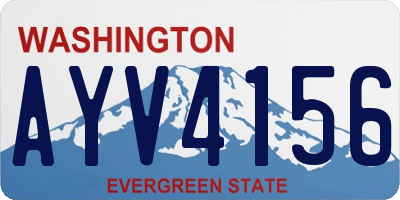 WA license plate AYV4156