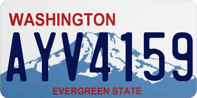 WA license plate AYV4159