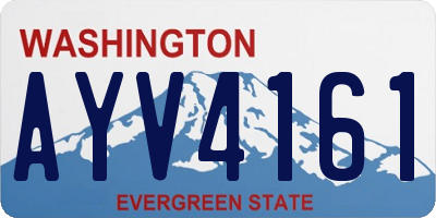 WA license plate AYV4161