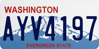 WA license plate AYV4197