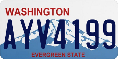 WA license plate AYV4199