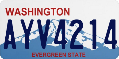 WA license plate AYV4214