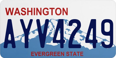 WA license plate AYV4249