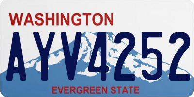 WA license plate AYV4252