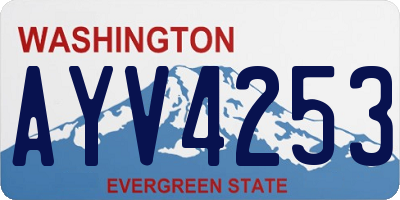 WA license plate AYV4253