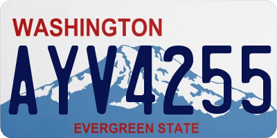 WA license plate AYV4255