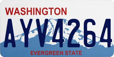 WA license plate AYV4264