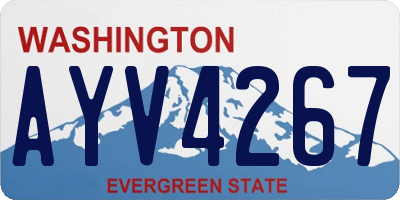 WA license plate AYV4267