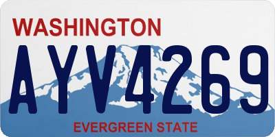 WA license plate AYV4269