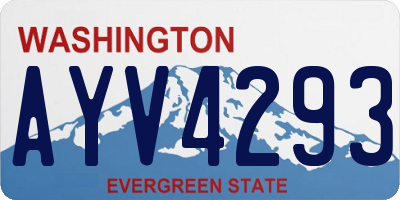 WA license plate AYV4293