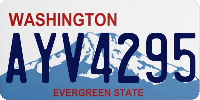 WA license plate AYV4295