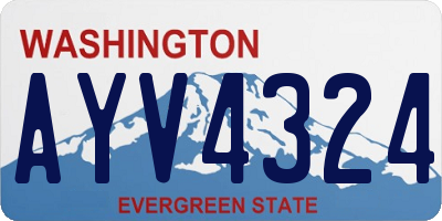 WA license plate AYV4324