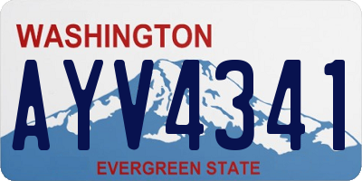 WA license plate AYV4341