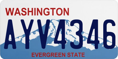 WA license plate AYV4346