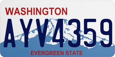 WA license plate AYV4359