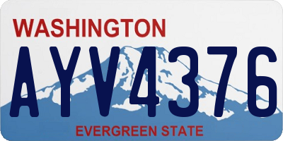 WA license plate AYV4376