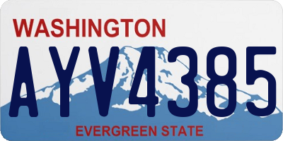 WA license plate AYV4385