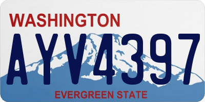 WA license plate AYV4397