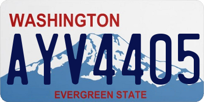 WA license plate AYV4405