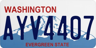 WA license plate AYV4407