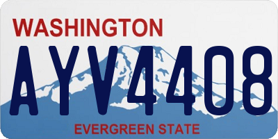 WA license plate AYV4408