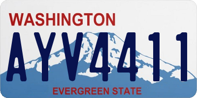 WA license plate AYV4411