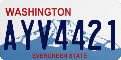 WA license plate AYV4421