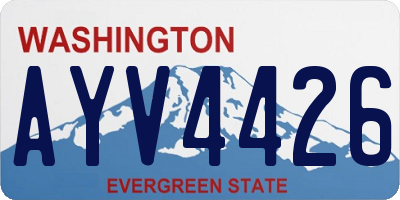 WA license plate AYV4426