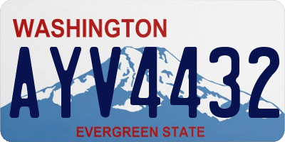 WA license plate AYV4432