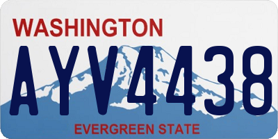 WA license plate AYV4438
