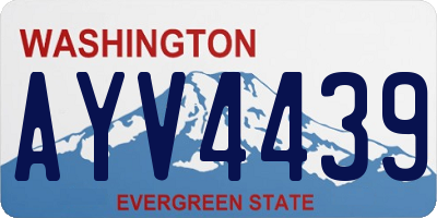 WA license plate AYV4439