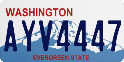 WA license plate AYV4447
