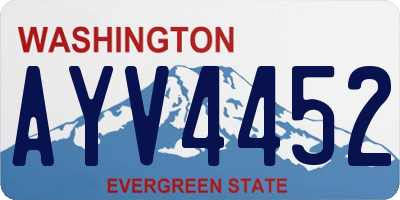 WA license plate AYV4452