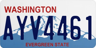 WA license plate AYV4461