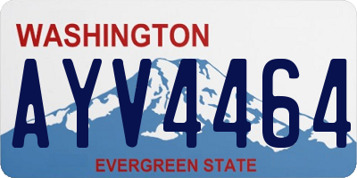 WA license plate AYV4464