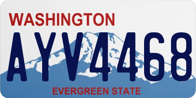WA license plate AYV4468