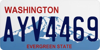 WA license plate AYV4469