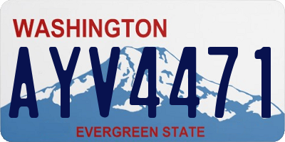 WA license plate AYV4471