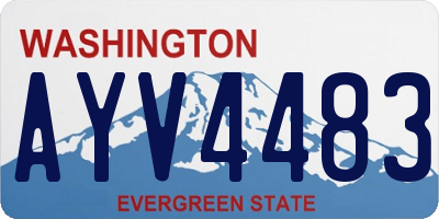 WA license plate AYV4483