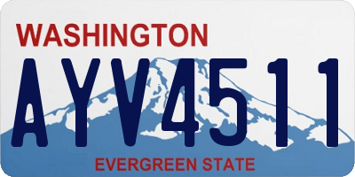 WA license plate AYV4511