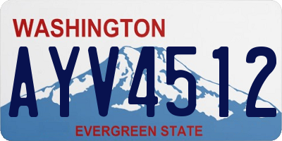 WA license plate AYV4512