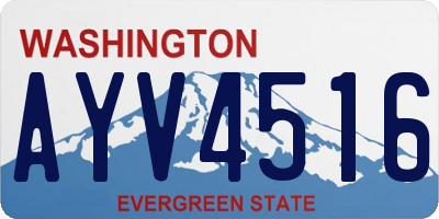 WA license plate AYV4516