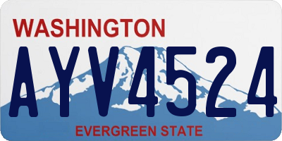 WA license plate AYV4524