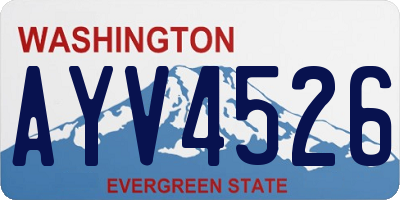 WA license plate AYV4526