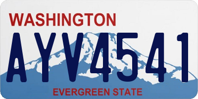 WA license plate AYV4541