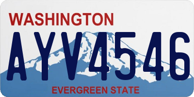 WA license plate AYV4546