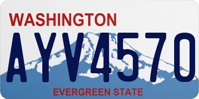 WA license plate AYV4570
