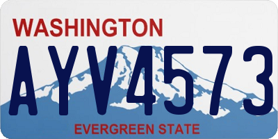 WA license plate AYV4573