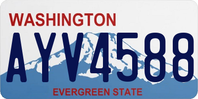 WA license plate AYV4588